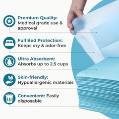 Nurture 30 Heavy Duty 24×36 Ultra Absorbent Bed Pads | Disposable Incontinence