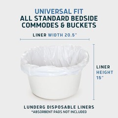 Commode Liners – Value Pack 100 Count Universal Fit – Medical Grade Bedside L…