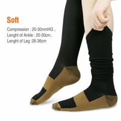1-10 Pairs Copper Compression Socks 20-30mmHg Graduated Support Mens Womens Lot