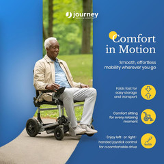 Lightweight Foldable Electric Power Chair – 300Lb Capacity, TSA Compliant