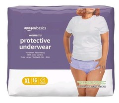 Amazon Basics Postpartum Incontinence Underwear for Women, Maximum Absorbency, F