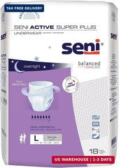 Seni Active Super Plus Unisex Adult Incontinence Underwear, Heavy Absorbency, Pu