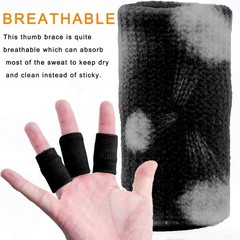 10PCS Black Finger Sleeves Thumb Brace Compression Support Elastic
