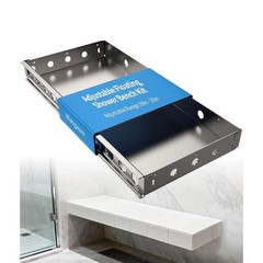 Adjustable Floating Shower Bench Kit 19-33in Wall Mount Aluminum Seat