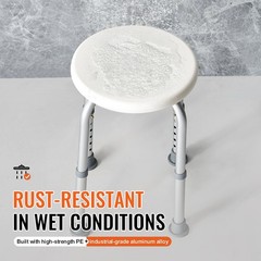 300lb Shower Bench Height Adjustable Non-Slip Bathtub Chair 13.98-18.9in