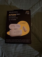 Audien Hearing ATOM PRO 2 Wireless Rechargeable OTC Hearing Aids (NEW SEALED)