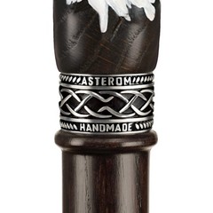 Asterom Hand-Painted Wooden Carved Walking Cane For Men – Bald Eagle – Unique