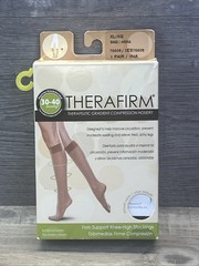 Therafirm Compression Stockings Sand Tan Knee High Socks 30-40mmHg XL Open Box