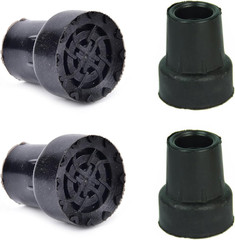 4 Pack Crutch Tips 19Mm 3/4 Inch Walking Cane End Cap Foot Bottom Rubber Pads Fe