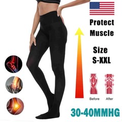 Pantimedias de compresión para mujeres y hombres, 30-40 mmHg puntera cerrada