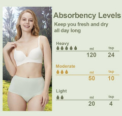 Women’s Washable Incontinence Underwear Small Multicolor Leak Proof Briefs