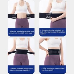 Adjustable Lumbar Support Belt 4 Steel Stays-Lower Back Brace for Pain Relief
