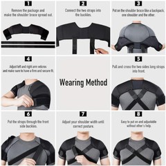 Double Shoulder Support Brace Torn Rotator Cuff Compression Sleeve Pain Relief
