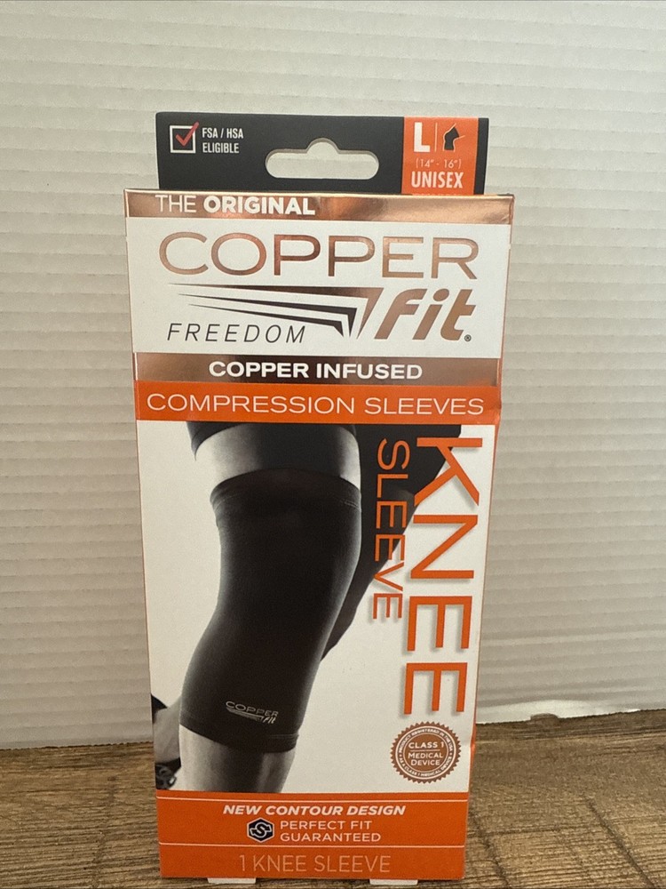 New Copper Fit The Original Compression Sleeves 1 Knee Sleeve (L) UNISEX