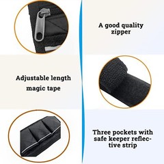 3X Wheelchair Side Pouch Storage Bag Armrest Pocket Organizer Holder Pocket US