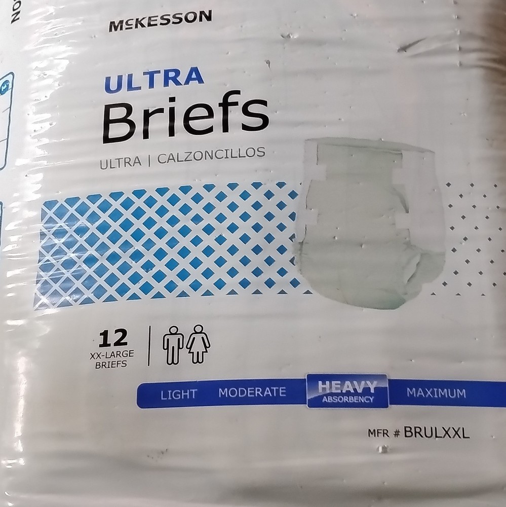 McKesson Ultra Briefs Incontinence Briefs XXL Heavy 12 Ct BRULXXL