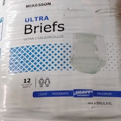 McKesson Ultra Briefs Incontinence Briefs XXL Heavy 12 Ct BRULXXL