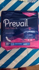 Prevail Daily Pads Moderate Absorbency 20 Count Bladder Leak Protection