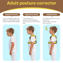Kids Posture Corrector Back Brace Boys Girls Breathable Adjustable Support M