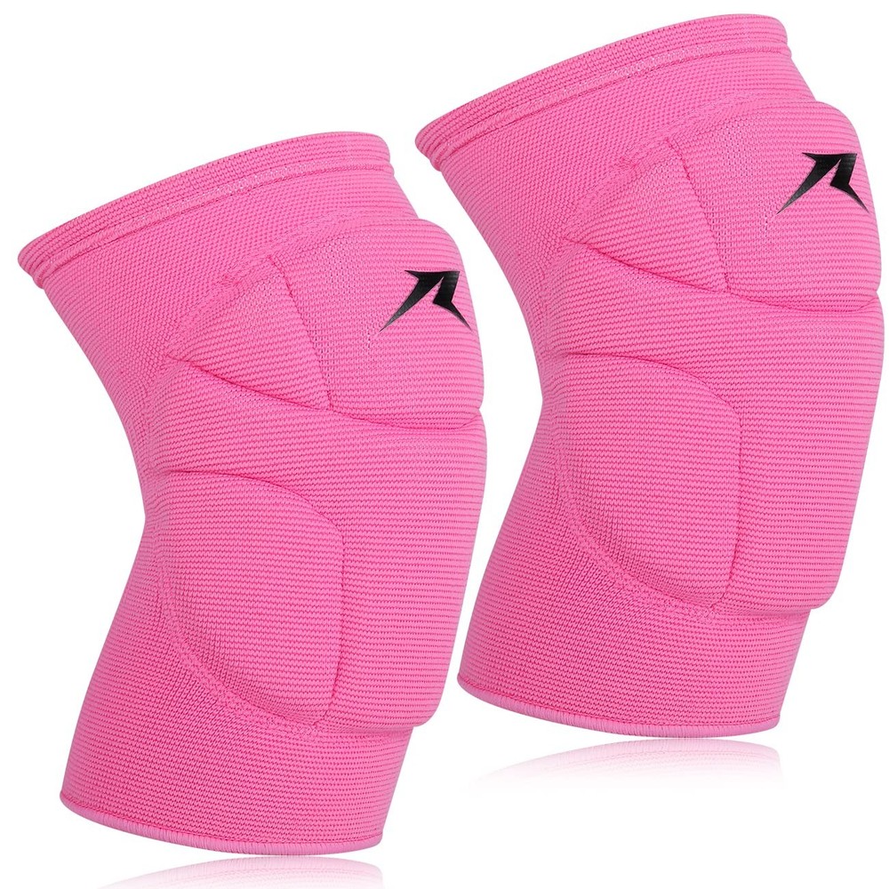 Volleyball Knee Pads Pink High Protection Supporter For Women Girls 1 PR