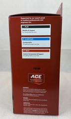 3M ACE Deluxe Back Stabilizer Lumbar Support Adjustable Back Brace Black.