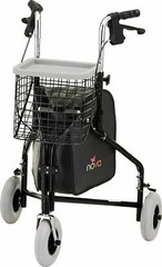 Nova Traveler 3-Wheel Folding Rolling Mobility Walker Rollator – 5 Colors
