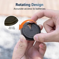 Rotatable LR41 Size 312 Hearing Aid Battery Case,Slim Portable Hearing Aid Ba…