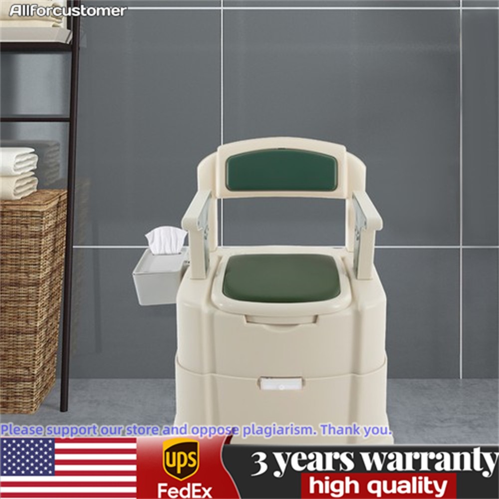 Portable Toilet Bedside Commode Floor Standing Chair Commode Toilet Load 200kg