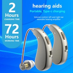 Behind the Ear Sound Amplifier BTE Digital Hearing Aids For Seniors Hearing Loss