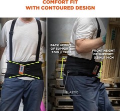 Lightweight ProFlex 1650 Back Support Belt, 7.5″ Elastic, Adjustable Size Large