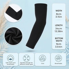 2 Pairs UV Compression Arm Sleeves, Cooling Sun Protection for Sports