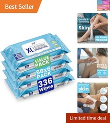 XL Disposable Wash Cloths, 4 Packs x 56 Wipes, 224 Wipes Total, Thick