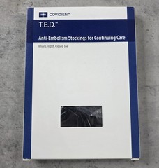 TED Anti Embolism Stockings Knee Length Closed Toe – Small Long – Black 4572 NIP