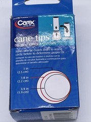 Carex Cane Tips A725-11, Set of 2 – Gray – NEW