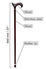 Dr. Watson – Handcrafted Wooden Walking Stick, Walking Cane, Derby Handle