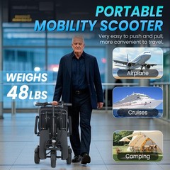 All Terrain Smart Adult Mobility Scooter with 20 Mile Range，Speed up to 9.3mph