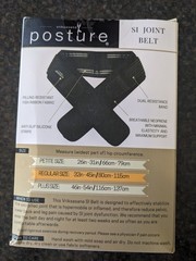 Vriksasana Posture Sacroiliac Belt Black Regular Size Anti-Slip Dual Pull Design