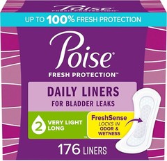 Discreet and Soft Incontinence Liners, 2 Drop Light Absorbency – 4 Packs of 44