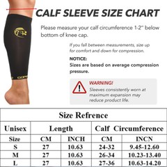COPPER Compression Calf Sleeve Running Leg Support Brace Sport Shin Splint Socks