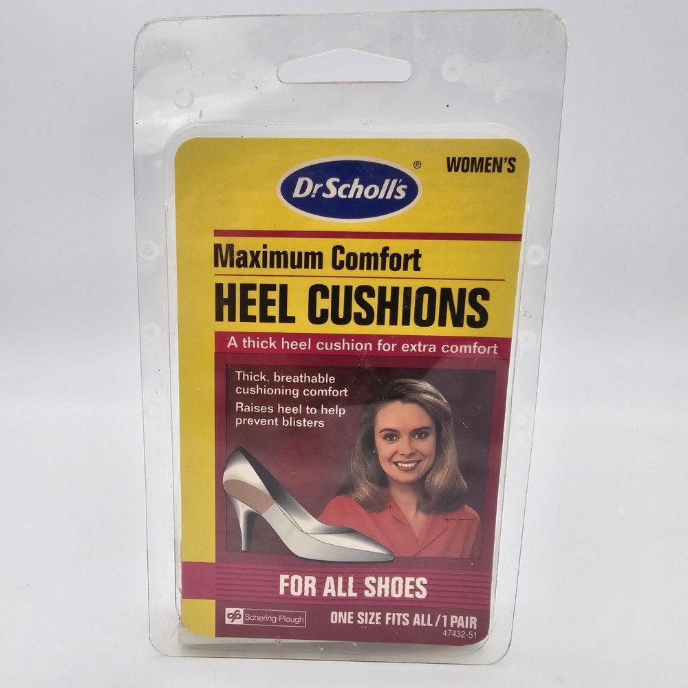 Dr Scholl’s Women’s Maximum Comfort Heel Cushions One Size/ 1 Pair USA 1990s VTG