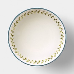 10" Floral Painted Ceramic Footed Bowl Blue/Green – Threshold