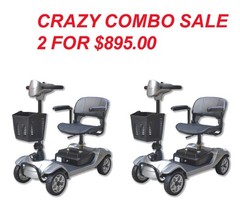 Crazy Sale 2PC Electric 300lbs Mobility Scooters Adult 4 Wheels Outdoor Driving