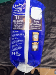 LIVDRY PROTECTIVE UNDERWEAR XXX-LARGE Liv Dry UNISEX Extra Absorb XXXL 11 Diaper
