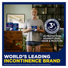 Tena Men Overnight Incontinence Protective Guard, Overnight Absorbency, 30 Ct