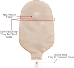 15PK Drainable Urostomy Pouches with Non-Woven Fabric & Odor Filter for Security