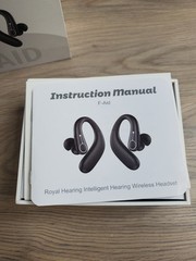 Royal Hearing F-AID Ear-Hook Hearing Aid Black Wireless Bluetooth Rechargeable