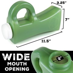 The Original Pee Jug – 2011mL (68oz) Leak & Spill-Proof Portable Green