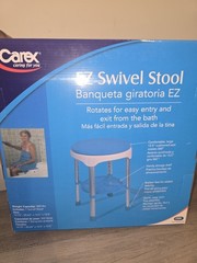 Carex EZ Swivel Stool Bath Shower Seat Adjustable Height 300 lb New