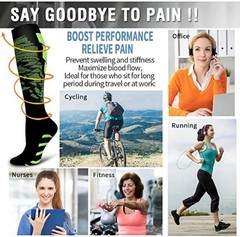 Compression Socks Men Women Medical Nursing Running Travel Flight Sport 20-30