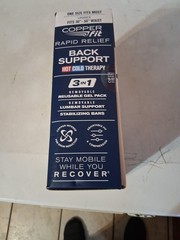 Copper Fit Rapid Relief Back Support 3-in-1 Adjustable Hot/Cold Therapy One Size